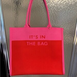 Kate Spade Pink and Red Color-Blocked Tote